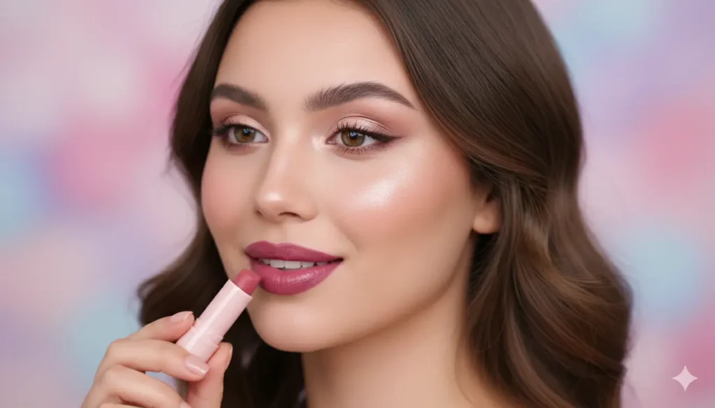 tinted lip balm for natural everyday makeup look